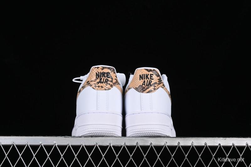 Nike Air Force 1 '07 Low Casual Sneakers with Full-Length Air Cushion - AO1635-100