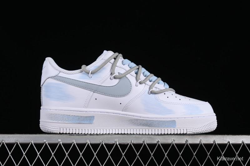 Nike Air Force 1 '07 Low Anime Theme Broken Swoosh Custom Spray Casual Sneakers - ZH0316-020