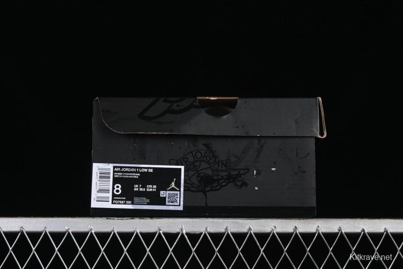 Nike Air Jordan 1 Low AJ1 White Green Low Top Casual Sneakers - FQ7687-300