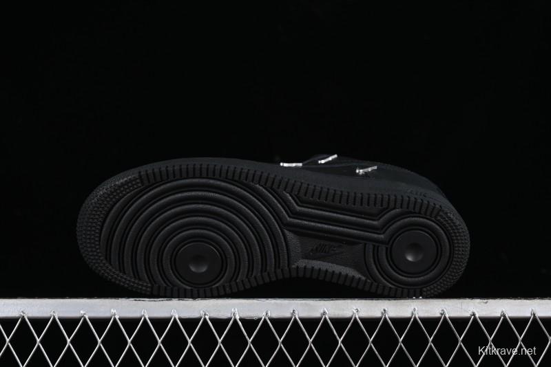 Nike Air Force 1 '07 Low Silver Swoosh Casual Sneakers - HQ1180-001