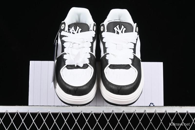 MLB NY Yankees Chunky Liner Classic Monogram Lightweight Platform Sneakers with 6cm Height Boost - 3ASXCMN4N50BKS