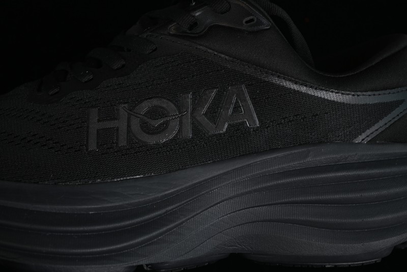 HOKA ONE ONE Bondi 8 Functional Cushioned Running Shoes with Engineered Mesh Upper - 1123202 BBLC