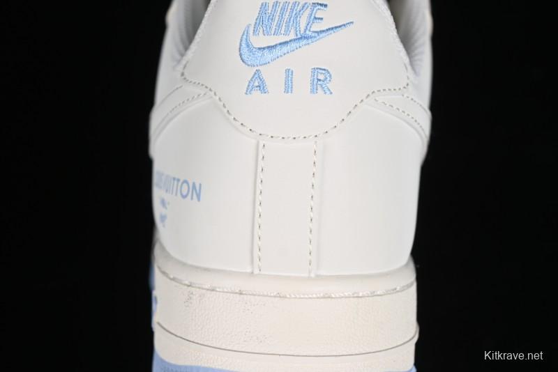 Nike Air Force 1 '07 Low LV Collaboration - Off White Ice Blue Casual Sneakers BB9599-203