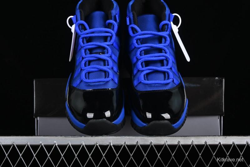 Nike Air Jordan 11 Retro High Top Basketball Shoes in Black and Blue - CT8012-400