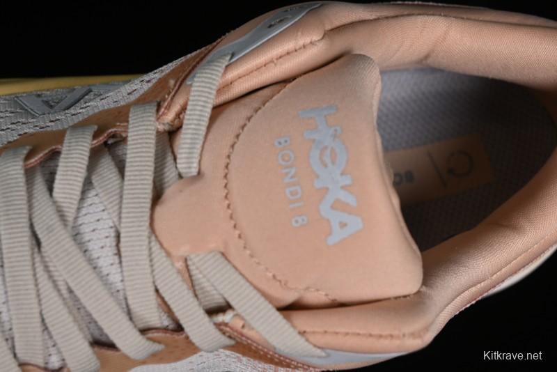 HOKA ONE ONE Bondi 8 Functional Cushioned Running Shoes with Soft EVA Midsole - 1123202 SSEG