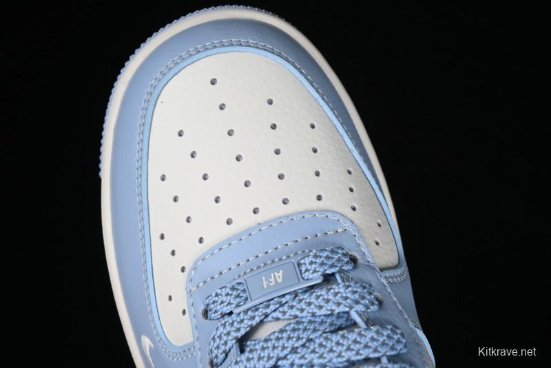 Nike Air Force 1 '07 Low Stussy Collaboration - Sky Blue Low-Top Casual Sneakers - BB9599-201