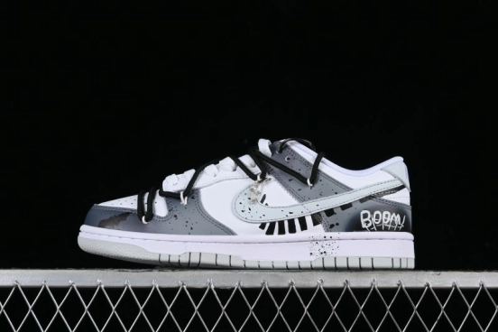 Nike Dunk Low SB Graffiti Halloween Cross Distressed Gradient Lace-Up Casual Skate Shoes - DV0831-101