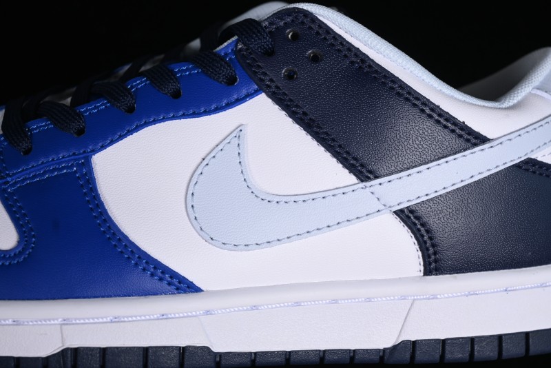 Nike SB Dunk Low Casual Skate Shoes in Black, White, and Blue - FQ8826-100