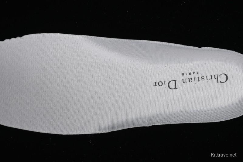 Dior Chrono Round Toe Lace-Up Lifestyle Casual Running Shoes - 10W WHITE