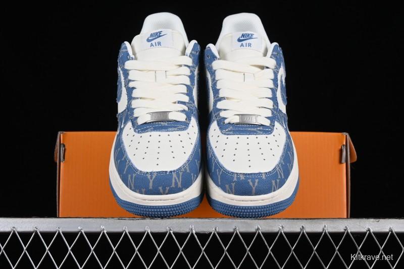 Nike Air Force 1 '07 Low LV Collaboration - Denim Double Swoosh Low-Top Casual Sneakers - HD1968-028