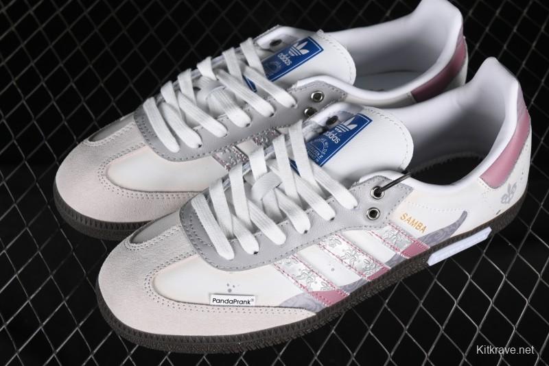 Adidas Originals Samba OG Low-Top Casual Sneakers with Panda Mischief Parachute Academy Design - B75806