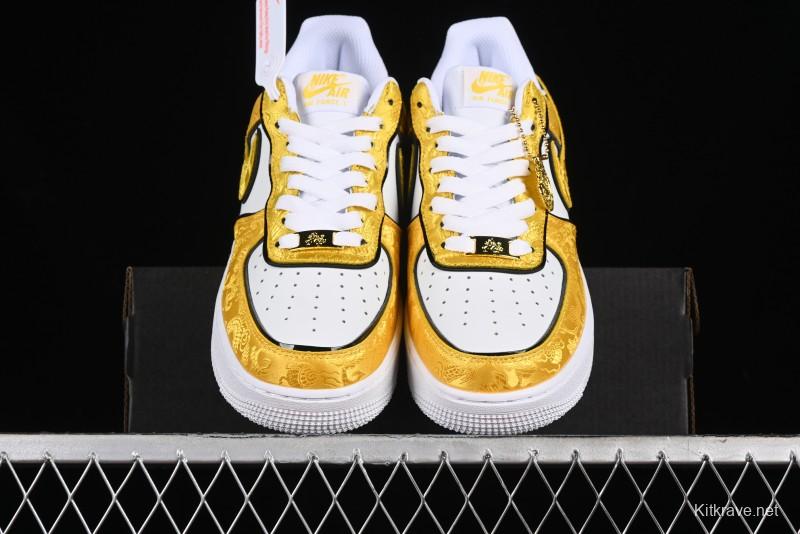 Nike Air Force 1 '07 Low DIY Golden Dragon Embroidery Casual Sneakers - CW2288-202