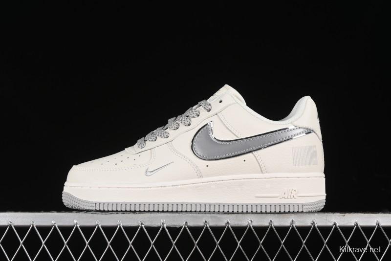 Nike Air Force 1 '07 Low QR Code Light Grey Starry Casual Sneakers - CU1836-963