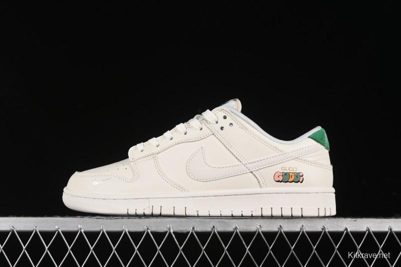 Nike SB Dunk Low Gucci Collaboration - Anniversary High-End Custom Low-Top Casual Sneakers - KK1688-051