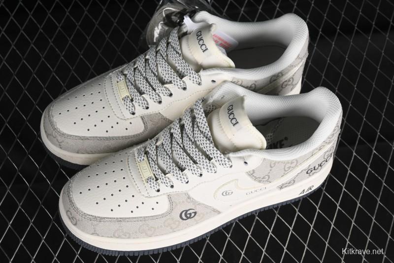 Nike Air Force 1 '07 Low Gucci Collaboration - Ash Grey Low-Top Casual Sneakers BB9577-102