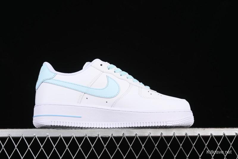 Nike Air Force 1 '07 Low Anime LOVE Series White Blue Spray Paint Casual Sneakers - CW2288-111
