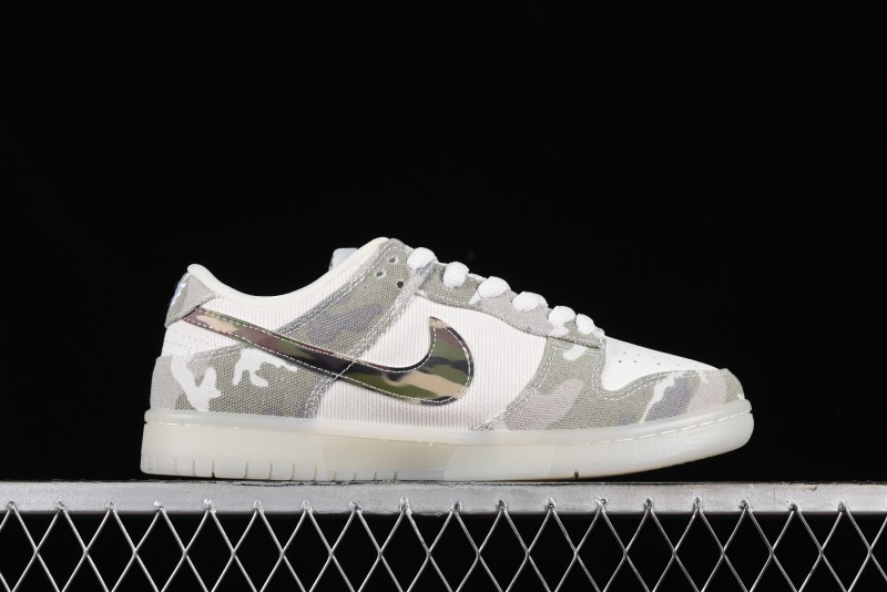 Nike SB Dunk Low Bape Collaboration - Crystal Camouflage Anniversary Custom Low-Top Casual Skate Shoes - JH8040-941
