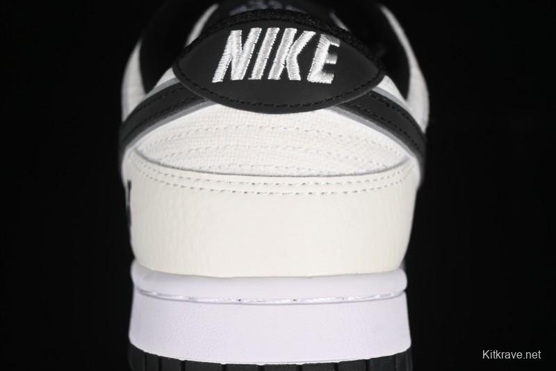 Nike SB Dunk Low Violent Bear Collaboration - Woven Black Swoosh Anniversary Custom Low-Top Casual Skate Shoes - KK1888-005