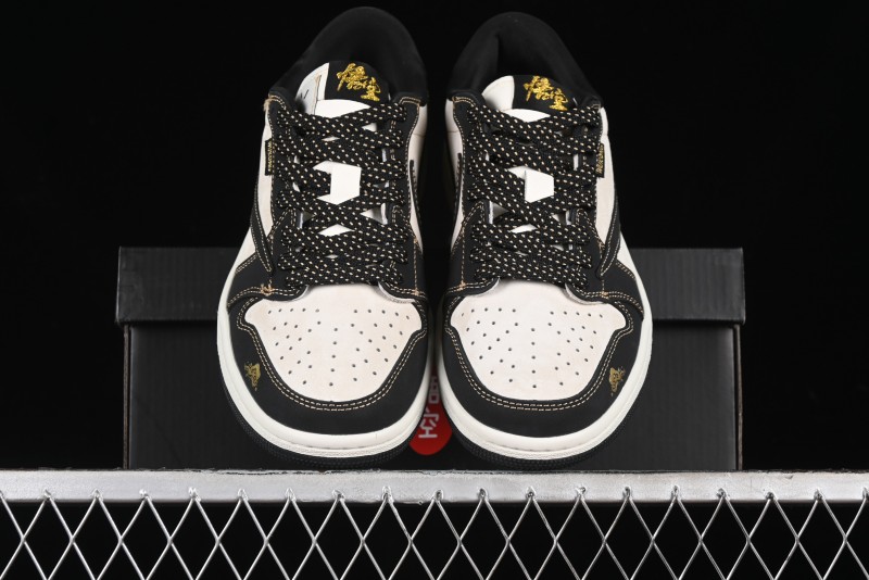 Nike Travis Scott x Fragment Design x Air Jordan 1 Low OG SP AJ1 Black Wukong Collaboration - CH6336-012