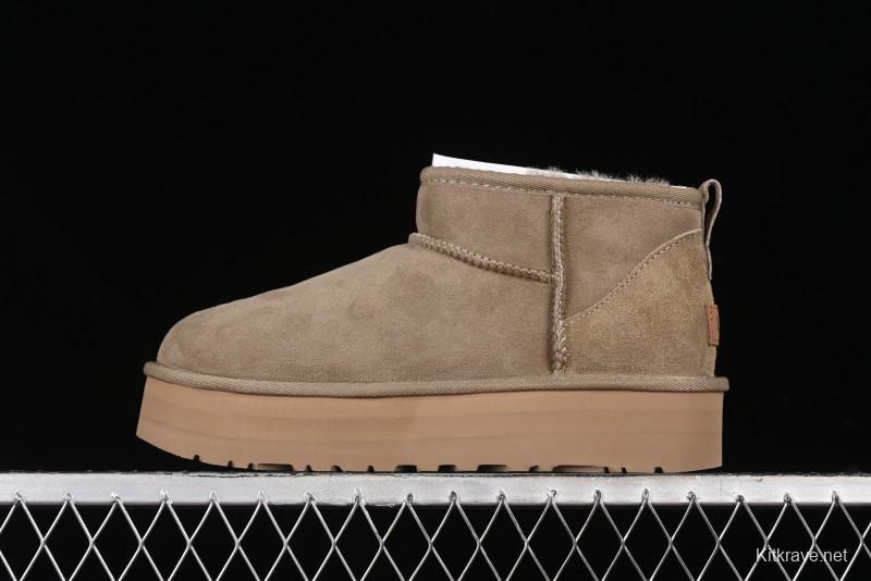 UGG Classic Ultra Mini Platform 3CM Wool Short Boots with TREADLITE Technology - 1135092