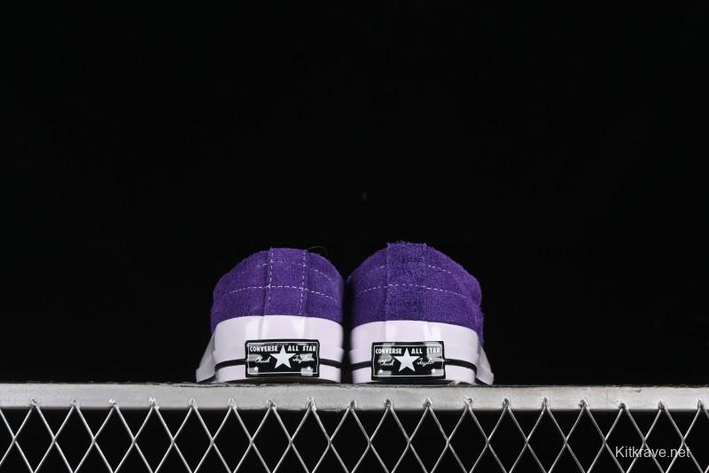 Converse One Star Retro Low-Top Skate Shoes in Purple Suede - 171586C