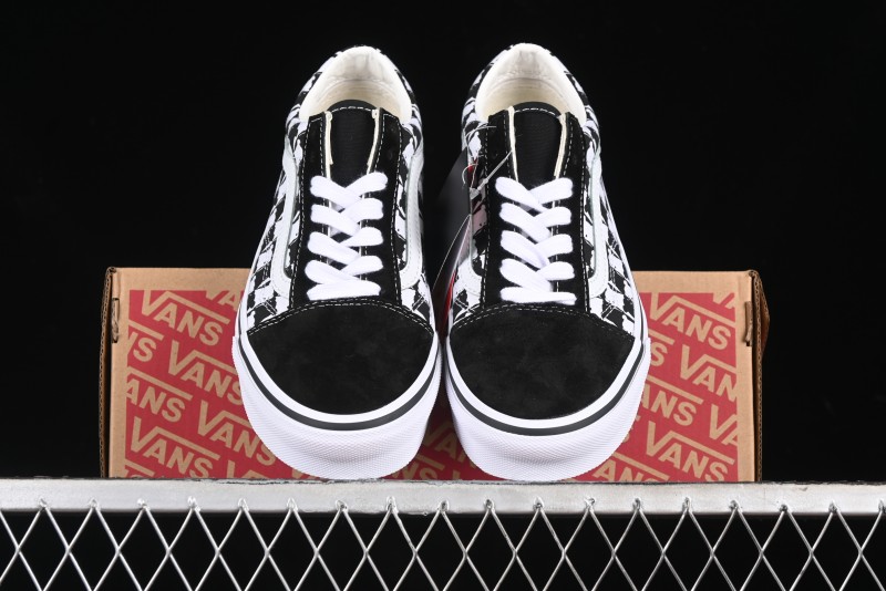 Vans Old Skool Checkerboard Bear Comfortable Slip-Resistant Cushioned Casual Vulcanized Sneakers - VN000D3CG03
