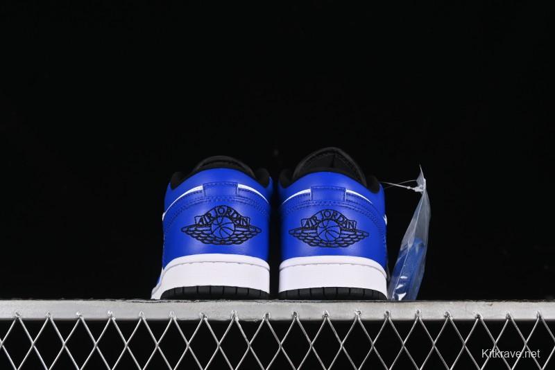Nike Air Jordan 1 Low Retro Basketball Shoes White Blue - 553558-124