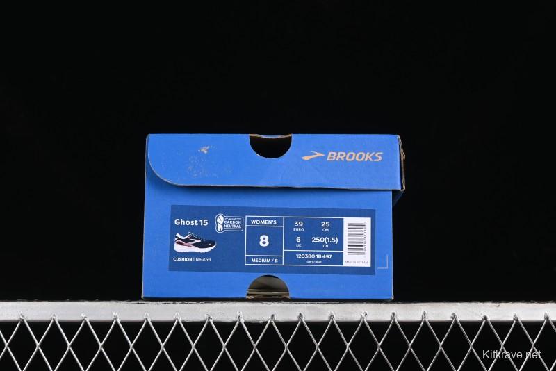 Brooks Ghost 15 Running Shoes with DNA LOFT V2 Cushioning and Breathable Air Mesh - 1203801B497