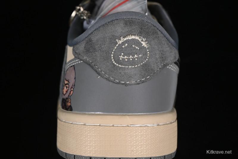 Nike Travis Scott x Fragment Design x Air Jordan 1 Low OG SP AJ1 Retro Sneakers - CH6336-013