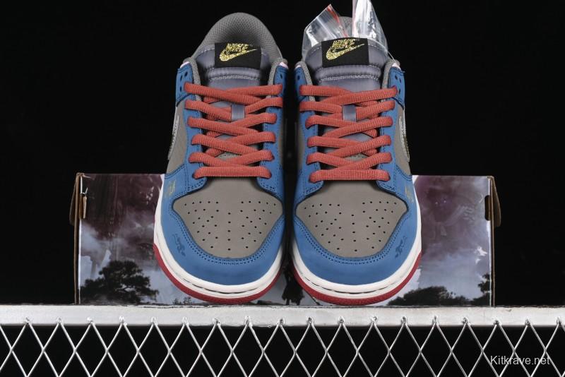 Nike Dunk Low Retro Deconstructed Casual Sneakers with Cloud and Dragon Patterns Inspired by Black Myth: Wukong Game - DV2433-109