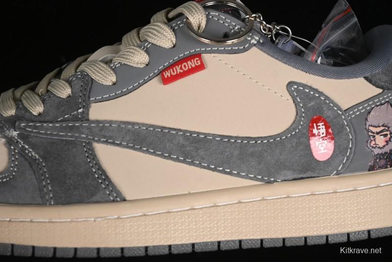 Nike Travis Scott x Fragment Design x Air Jordan 1 Low OG SP AJ1 Retro Sneakers - CH6336-013