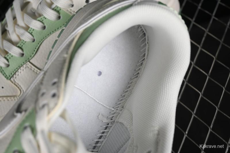 Nike SB Dunk Low Stussy Collaboration - Cream Apple Green Anniversary Custom Low-Top Casual Skate Shoes - XY1688-006