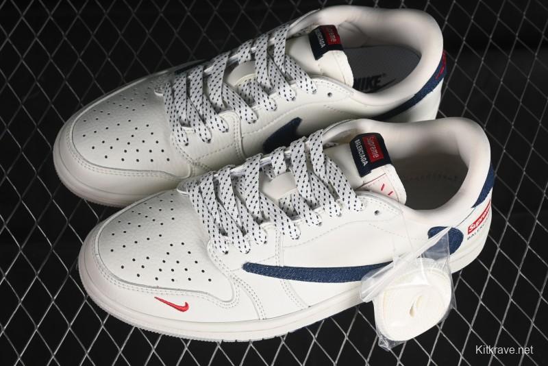 Nike Travis Scott x Fragment Design x Air Jordan 1 Low OG SP AJ1 Supreme Collaboration - JH6088-608