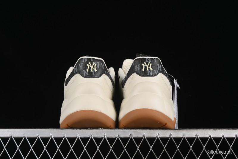 New York Yankees MLB Bigball Chunky Embo Monogram Thick Sole Sandals - 3ASHBEM4N50IVS
