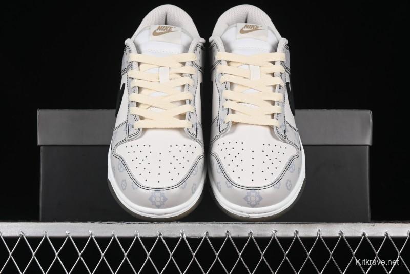 Nike Dunk Low Retro Casual Sneakers with Ancient Tang Print Design - FJ4188-001