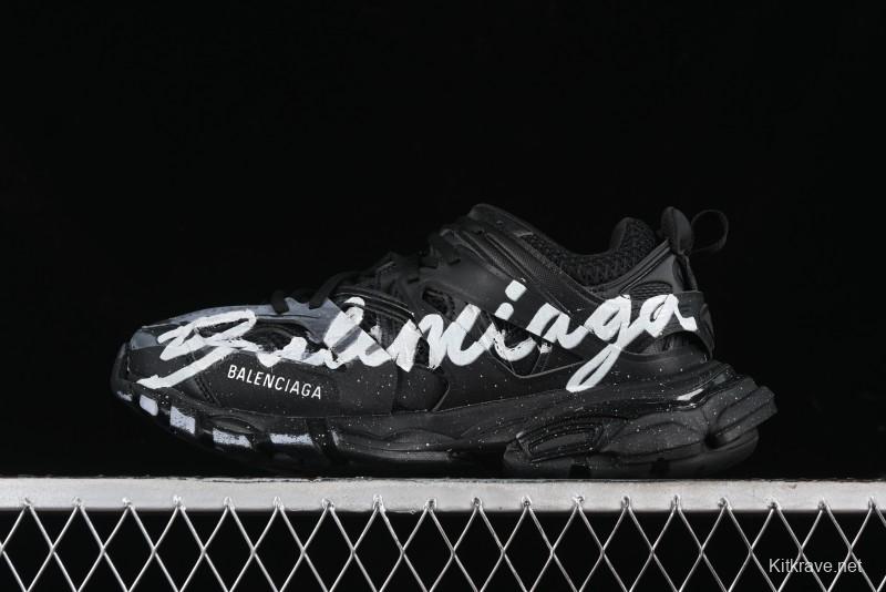 Balenciaga Track Sneaker with Transparent Heel Strap - WTRHW1090