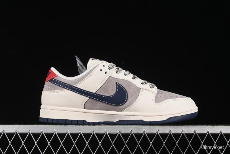 Nike SB Dunk Low Stussy Anniversary High-End Custom Sneakers with Blue Swoosh - SJ1089-003