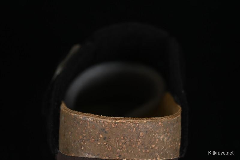 Birkenstock Half Open Toe Sandals with Smokeless Coal Wool Upper - G.D4