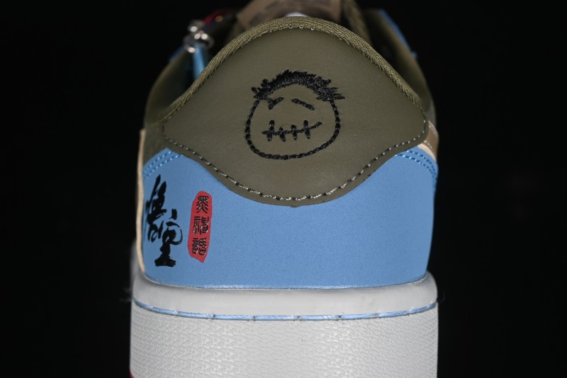 Nike Travis Scott x Fragment Design x Air Jordan 1 Low OG SP AJ1 Low Top Casual Sneakers - CH6336-015