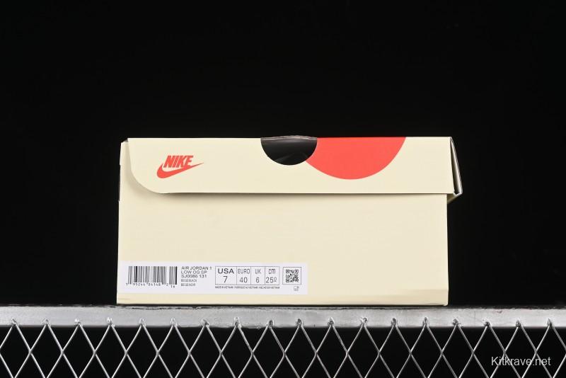 Nike Travis Scott x Fragment Design x Air Jordan 1 Low OG SP AJ1 Sneakers - SJ0086-131