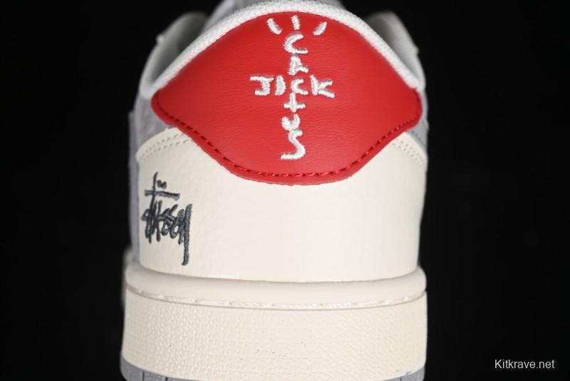 Nike Travis Scott x Fragment Design x Air Jordan 1 Low OG SP AJ1 Retro Sneakers - SJ2068-130