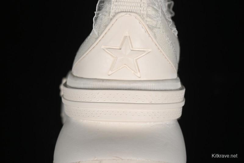 Converse Lifestyle Run Star Legacy Platform High Top Canvas Shoes with Mini Bow and Lace Trim - A10027C