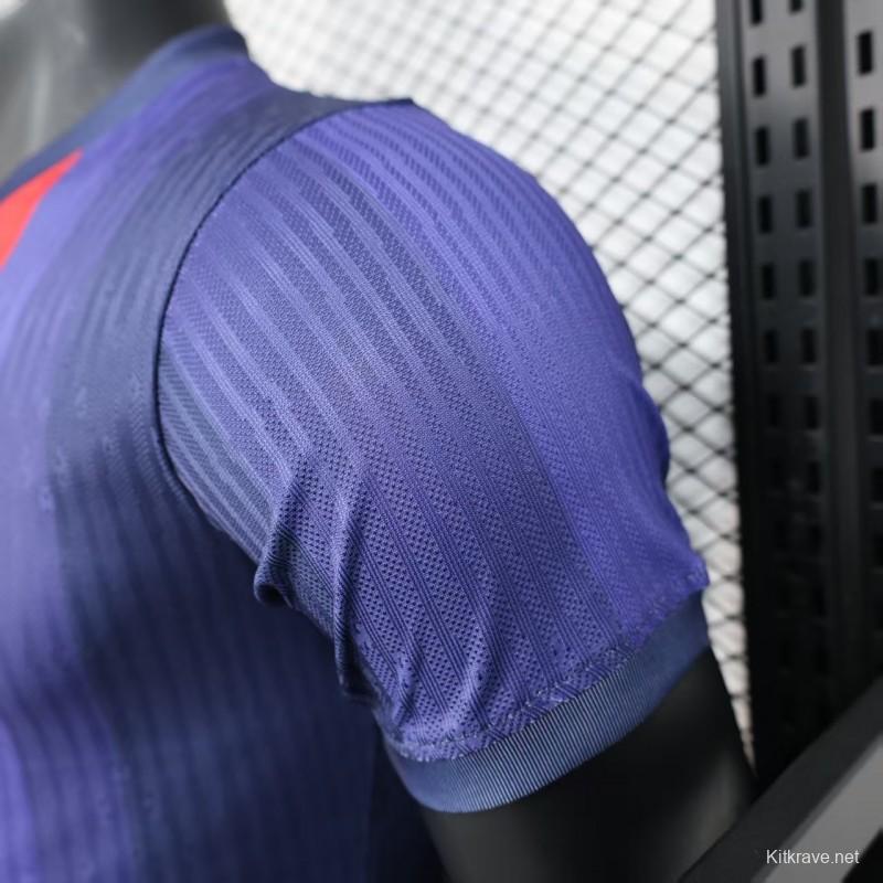 Player Version 25/26 Barcelona Blue and Red Striped with Spotify Sponsor Jersey