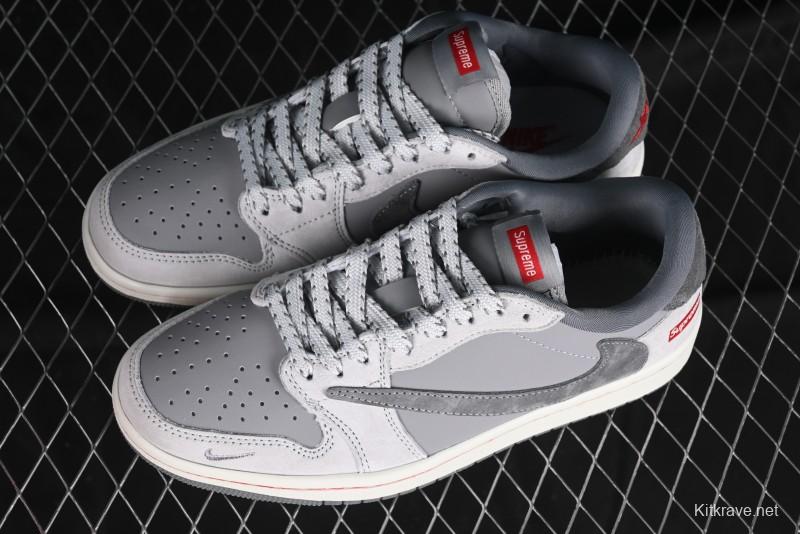 Nike Travis Scott x Fragment Design x Air Jordan 1 Low OG SP AJ1 Supreme Collaboration - JH6089-005