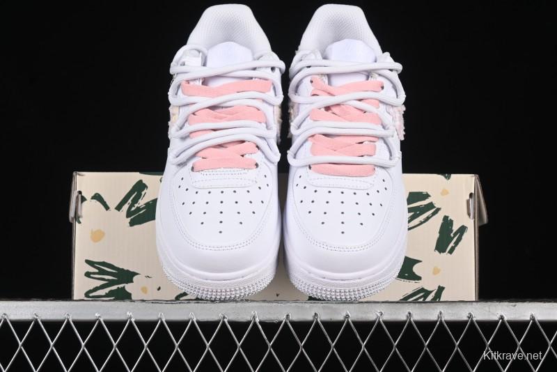 Nike Air Force 1 '07 Low Pink Chanel-Inspired Casual Sneakers - DH9999-334