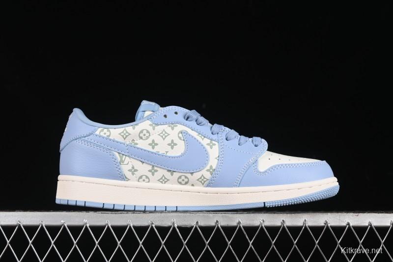 Nike Travis Scott x Fragment Design x Air Jordan 1 Low OG SP AJ1 University Blue - LX1988-104