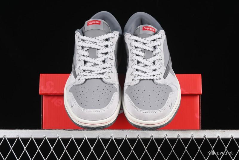 Nike Travis Scott x Fragment Design x Air Jordan 1 Low OG SP AJ1 Supreme Collaboration - JH6089-005