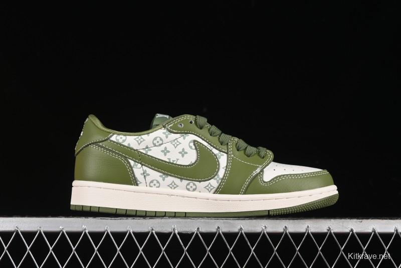 Nike Travis Scott x Fragment Design x Air Jordan 1 Low OG SP AJ1 LV Collaboration - LX1988-105