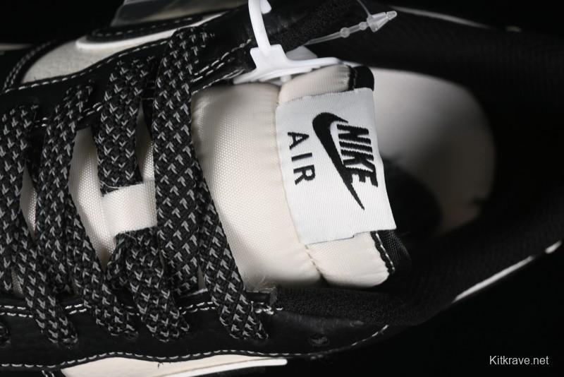 Nike Air Force 1 '07 Low Stussy Collaboration - Black Gum Marked Swoosh Low-Top Casual Sneakers - XZ9688-001