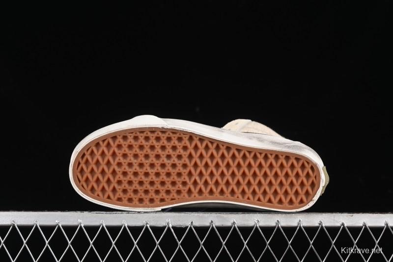 Vans Notre Premium Sk8-Hi High-Top Skate Shoes with Upgraded Suede and Linen Materials - VN000CR0BWQ